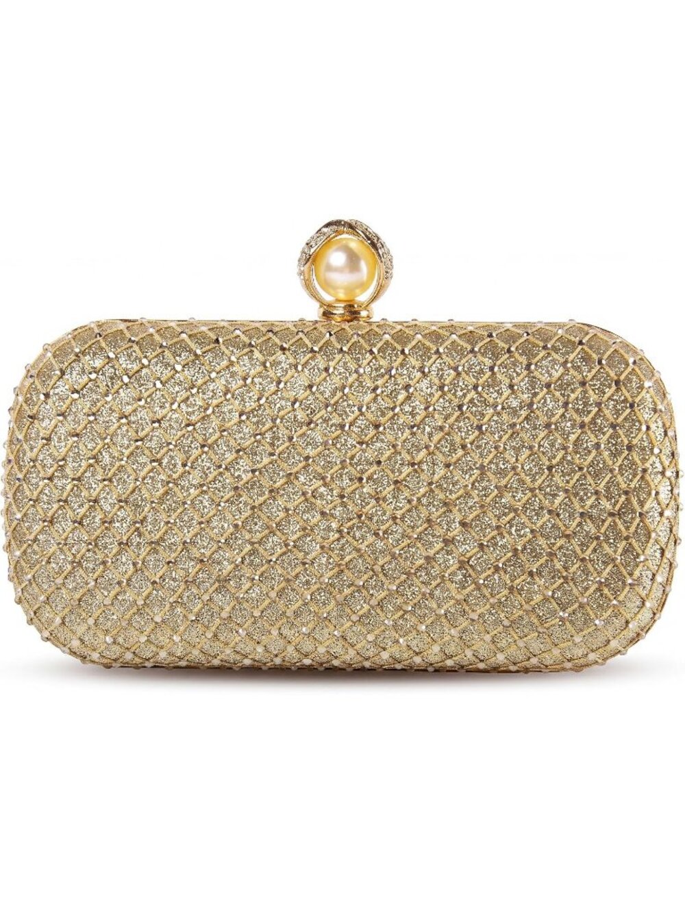 Women Gold Sparkly Glitter Clutch Purse Fashionable Rhinestones Party Handbags